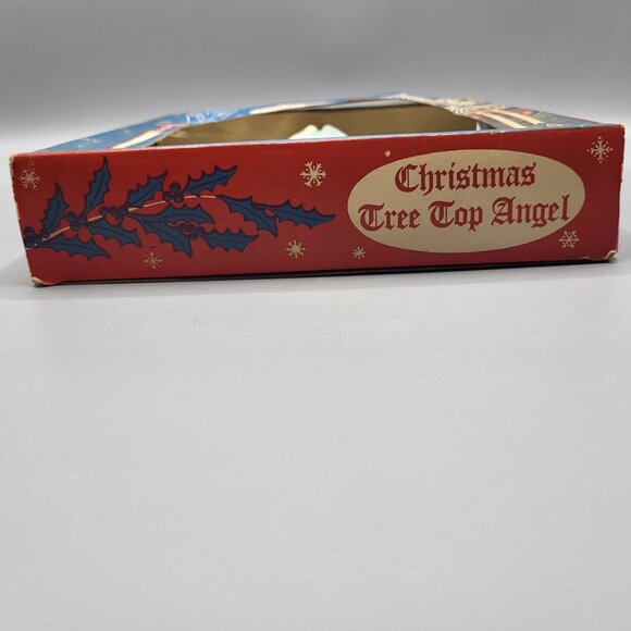 Vintage MCM Aluminum Union Christmas Tree Top Angel Figurine Metallic Starburst - Picture 6 of 12